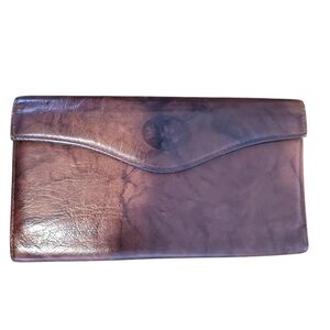 Buxton Julia "Heiress" Brown Leather Organizer Clutch Wallet